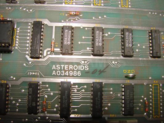 Atari Asteroids PCB with RARE Factory Direct Rate Multiplier! Image