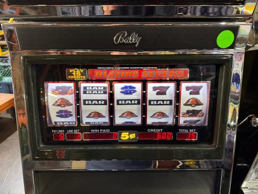 Bally S9000 Blazing 777 Slot Machine with Top Monitor Image