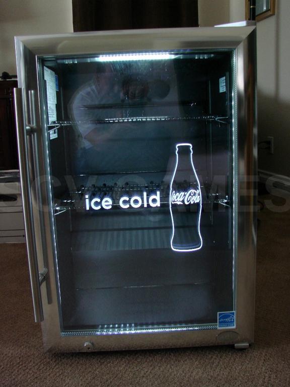 Coca Cola Counter Top Fridge with Neon Coke