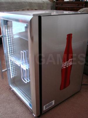 Coca Cola Counter Top Fridge with Neon Coke Image