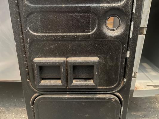 CoinCo 2822 Over/Under Arcade Coin Door with Metal Enclosure Image