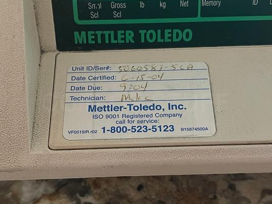 Mettler Toledo 8582 Counting Scale from Casino Image