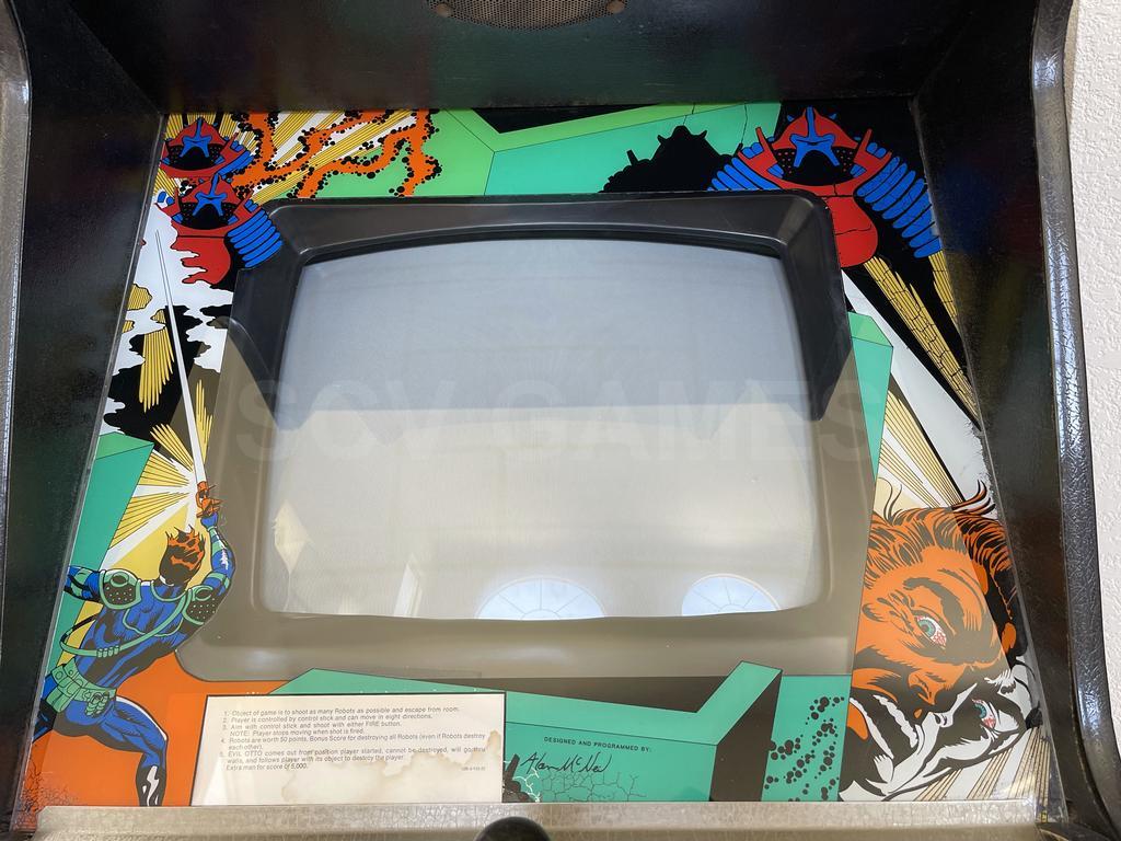 Original Berzerk Arcade Glass Bezel