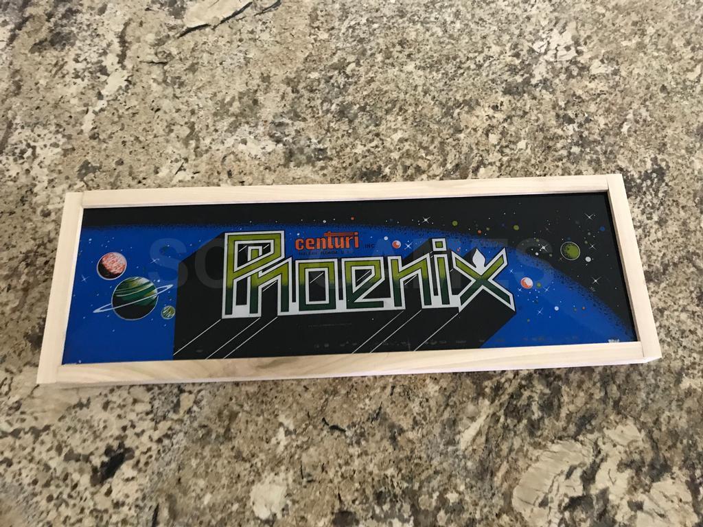 Phoenix Arcade Marquee in Frame