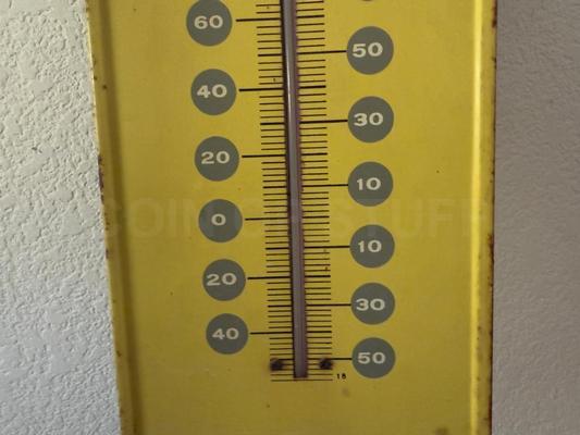 Vintage HAVE A PEPSI Embossed Thermometer Image