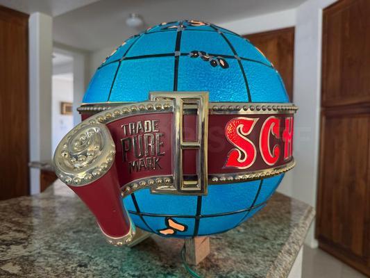 Vintage Schlitz Beer Motion Globe Bar Light Sign Image